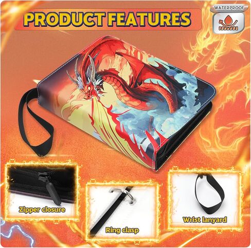 حافظة بطاقات لبطاقات البوكيمون، حامل بطاقات تجارية قابل للتجميع 400 بطاقة مع 50 أكمام، حافظة بطاقات تجارية مع تشارزارد لهدايا الأولاد، كتاب ألبوم حزم البطاقات in Kuwait