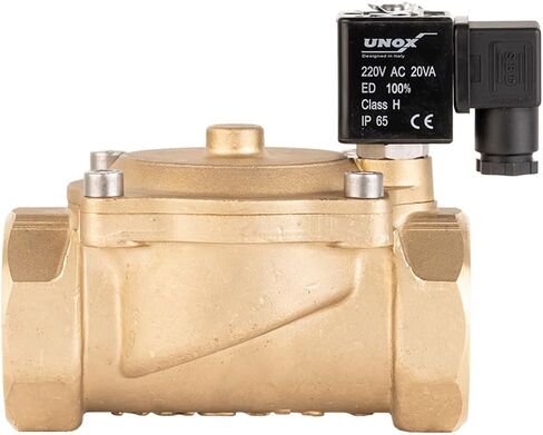 110V AC - 1/8" General Purpose Solenoid Valve Normally Closed, Brass Body, Viton Gasket, 0.5-16 Bars Working Pressure, For Water, Air, Brass Electric Solenoid Valve in Kuwait