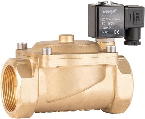 110V AC - 1/8" General Purpose Solenoid Valve Normally Closed, Brass Body, Viton Gasket, 0.5-16 Bars Working Pressure, For Water, Air, Brass Electric Solenoid Valve in Kuwait