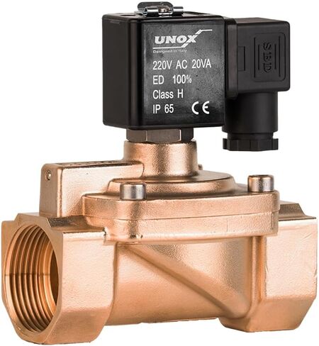 110V AC - 1/8" General Purpose Solenoid Valve Normally Closed, Brass Body, Viton Gasket, 0.5-16 Bars Working Pressure, For Water, Air, Brass Electric Solenoid Valve in Kuwait