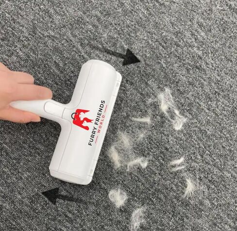 مزيل شعر الحيوانات الأليفة وبكرة الوبر القابلة لإعادة الاستخدام - مزيل شعر الوبر والقطط والكلاب للأثاث والملابس والسجاد والفراش - أداة إزالة الوبر والفراء متعدد الأسطح (رمادي) in Kuwait