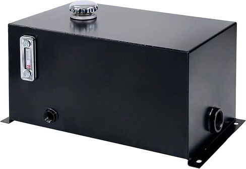 Field Tuff 10 Gallon 14 Gauge Welded Steel Hydraulic Fluid Reservoir Tank with 2 Inch Suction Port and 0.75 Inch Return Port, Black in Saudi Arabia