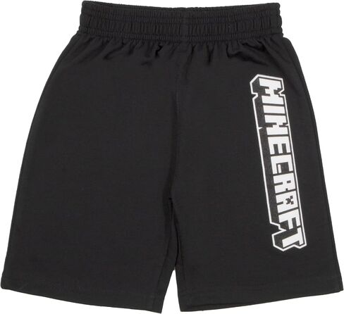 Minecraft Creeper Boys Short Sleeve T-Shirt & Shorts, 2-Piece Gamer Outfit Set for Kids and Toddlers in Kuwait