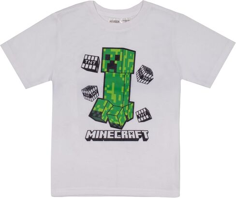 Minecraft Creeper Boys Short Sleeve T-Shirt & Shorts, 2-Piece Gamer Outfit Set for Kids and Toddlers in Saudi Arabia