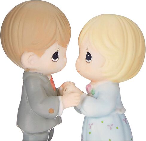 Precious Moments, Our Love Still Sparkles In Your Eyes, 25th Anniversary, Bisque Porcelain Figurine, 115911, Silver, Medium in Saudi Arabia
