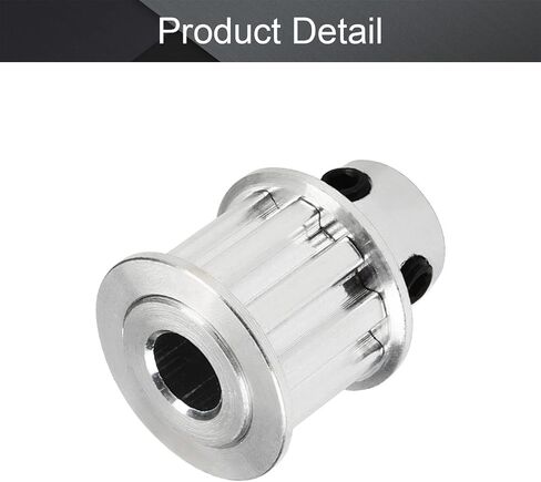 Fielect Aluminium Alloy XL 20 Teeth 8mm Inner Bore Diameter Timing Belt Pulley Flange Synchronous Wheel Silver Tone for 3D Printer CNC 1Pcs in Saudi Arabia