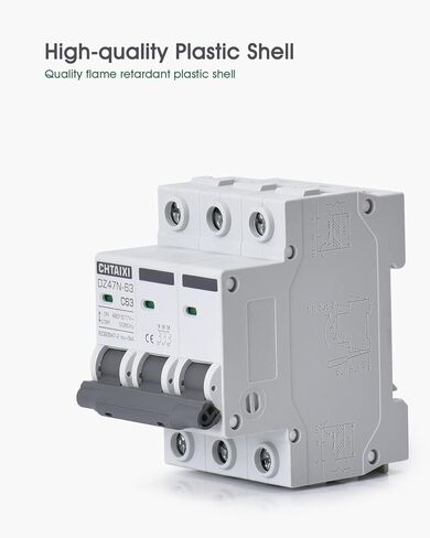 3 Pole DIN Rail Mount Circuit Breaker, 20 Amp 480V AC Miniature Circuit Breaker, Thermal Magnetic Trip AC Disconnect Switch MCB C20 in Saudi Arabia