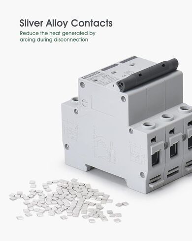 3 Pole DIN Rail Mount Circuit Breaker, 20 Amp 480V AC Miniature Circuit Breaker, Thermal Magnetic Trip AC Disconnect Switch MCB C20 in Saudi Arabia