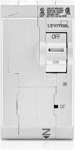 Leviton LB200 100A قاطع دائرة فرعي قياسي ثنائي القطب، مغناطيسي هيدروليكي، 120/240 فولت تيار متردد، أبيض in Saudi Arabia