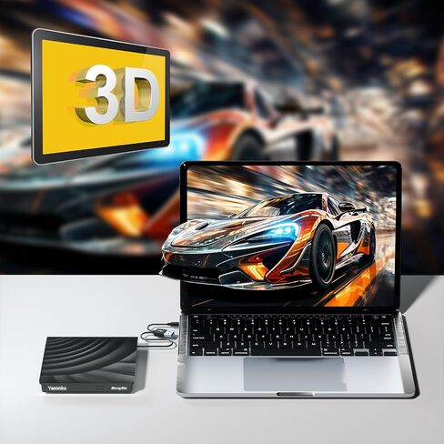 External Blu Ray CD DVD Drive, USB 3.0 Type-C 3D Bluray CD DVD Reader Slim Optical Bluray DVD Drive for MacBook Laptop Desktop PC Laptop Compatible with Mac OS Windows XP/7/8/10/11 in Kuwait