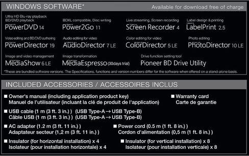 PIONEER External Blu-ray Drive BDR-X13U-S Excellent Reliability & Stability 16x BD-R Writing Speed USB 3.2 Gen1 / 2.0 BD/DVD/CD Writer with PureRead 4+ Realtime PureRead X13U-S-USONLY-Model in Saudi Arabia