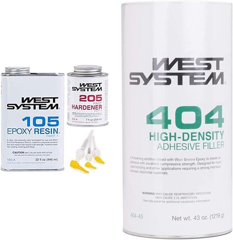 WEST SYSTEM 105A Epoxy Resin (32 fl oz) Bundle with 205A Fast Epoxy Hardener (7 fl oz) and 300 Mini Pumps Epoxy Metering 3-Pack Pump Set (3 Items) in Kuwait
