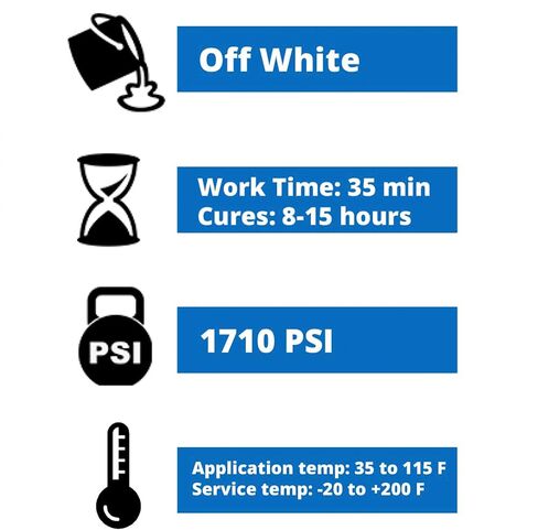 PC-Products PC-11 Epoxy Adhesive Paste, Two-Part Marine Grade, 1lb in Two Cans, Off White 160114 in Saudi Arabia