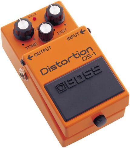 حزمة دواسة التشويه Boss DS-1 مع 2x Strukture S6P48 كابلات التصحيح ذات الزاوية اليمنى المنسوجة، 12x مختارات جيتار فيندر، محول طاقة 9 فولت وقماش تلميع أدوات الصوت السائل in Saudi Arabia
