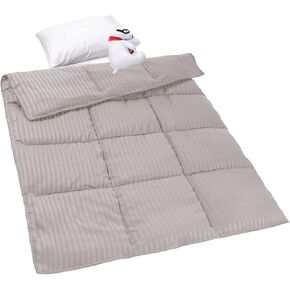 ZPECC Toddler Comforter Blanket - 39" x 47" Crib Comforter Quilt for Boys, Soft Child Quilt for Crib Bed, Stroller, Cot, Daycare, Travel, Kids, Machine Washable, Black Stripe in Kuwait