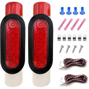 Aila قطعتان من أضواء عمود دليل مقطورة القارب، IP67 مصابيح LED مقاومة للماء من PVC، مصابيح عكسية لإشارة الفرامل الغاطسة 12 فولت لدليل المقطورة in Kuwait