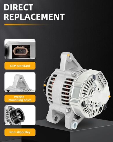OCPTY Alternator 210-0722 Fit for Toyota Rav4 L4 2.5L 2009-2012 for Toyota Camry L4 2.5L 2012-2015 for Scion Tc L4 2.5L 2011-2016 9664219-227 104210-2270 Automotive Replacement Alternators in Kuwait