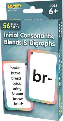 Teacher Created Resources Initial Consonants, Blends & Digraphs Flash Cards (EP62044) 3-1/8" x 5-1/8" in Saudi Arabia