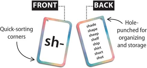 Teacher Created Resources Initial Consonants, Blends & Digraphs Flash Cards (EP62044) 3-1/8" x 5-1/8" in Saudi Arabia