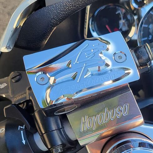 غطاء خزان الفرامل GIDIBII، غطاء قابض سائل أسطوانة الفرامل الأمامية متوافق مع سوزوكي GSX1300R Hayabusa 1999-2020 (قطعتان، أسود) in Saudi Arabia