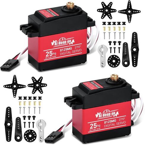 Aideepen 4pcs Metal Gear Servo Digital Micro Servo Motor for RC Aircraft Fixed-Wing Aircraft Model RC Aircraft Parts Toy Motor Helicopter. in Kuwait