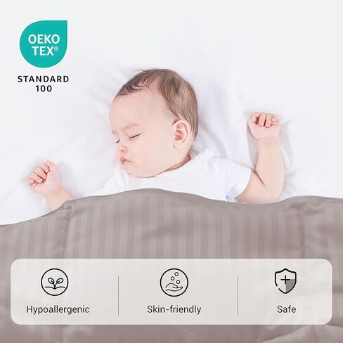 ZPECC Toddler Comforter Blanket - 39" x 47" Crib Comforter Quilt for Boys, Soft Child Quilt for Crib Bed, Stroller, Cot, Daycare, Travel, Kids, Machine Washable, Black Stripe in Kuwait