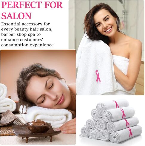 12 Pcs Breast Cancer Awareness Towels 9.8 x 43.3 Inches Pink Ribbon Sports Towels for Sweat Soft Fiber Gym Towels Breast Cancer Awareness Workout Towels for Exercise Fitness Yoga (Black) in Saudi Arabia