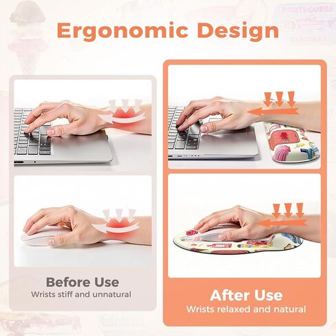 iLeadon Mouse Pad Set, Boho Desk Mat + Mouse Pad with Wrist Rest + Keyboard Wrist Rest + Coaster, 4in1 Mouse and Keyboard Pad Set for Home Office, Rug Fuchsia in Saudi Arabia