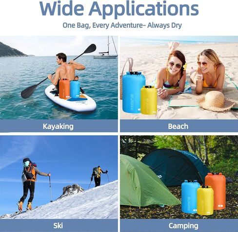 6PCS Dry Bags Waterproof, Lightweight Dry Bags for Kayaking Waterproof，Outdoor Waterproof Bag for Kayaking Hiking Boating Camping in Kuwait