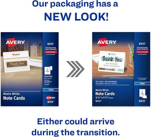 Avery Note Card - 5.50" x 4.25" - Matte - 60 / Box - White in Saudi Arabia