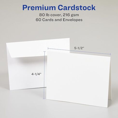 Avery Note Card - 5.50" x 4.25" - Matte - 60 / Box - White in Saudi Arabia