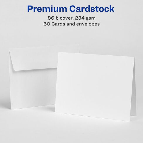 Avery Note Card - 5.50" x 4.25" - Matte - 60 / Box - White in Saudi Arabia