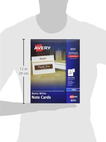 Avery Note Card - 5.50" x 4.25" - Matte - 60 / Box - White in Saudi Arabia