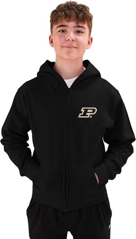Little King NCAA Youth Boys Teen Full Zip Cotton Fleece Hoodie Sweatshirt with Embroidered Team Logo in Kuwait