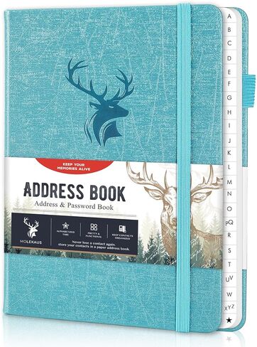 Address Book with Alphabetical Tabs，Hardcover Small Passwordbook，Phone Book Contact Book Large Print for Phone Numbers，Internet Website Logins，Address Books for Seniors 5"*7.6"-Pink in Kuwait