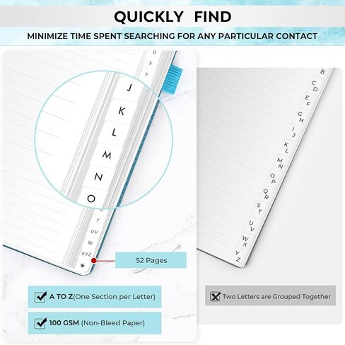 Address Book with Alphabetical Tabs，Hardcover Small Passwordbook，Phone Book Contact Book Large Print for Phone Numbers，Internet Website Logins，Address Books for Seniors 5"*7.6"-Pink in Kuwait