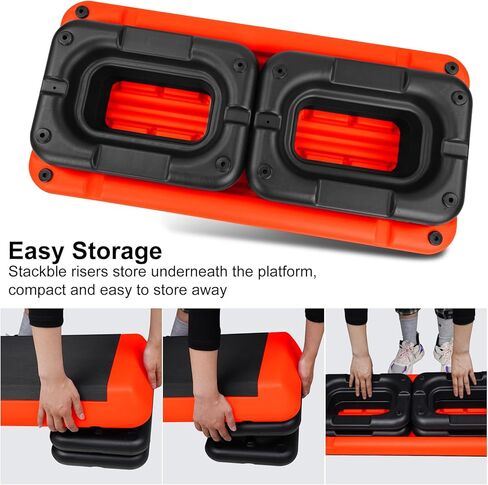 HooKung خطوة تمرين هوائية قابلة للتعديل مع 4 ناهضات للياقة البدنية ومنصة تدريب in Kuwait