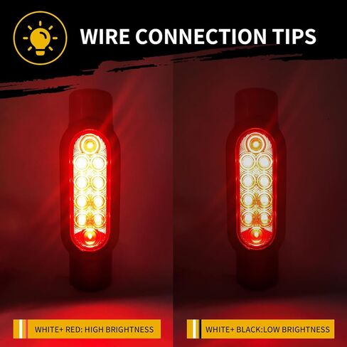 Aila 2PCS Boat Trailer Guide Pole Lights, IP67 Waterproof LED PVC Pipe Lights, 12V Submersible Turn Signal Brake Marker Reverse Lights for Trailer Guide-Ons in Kuwait