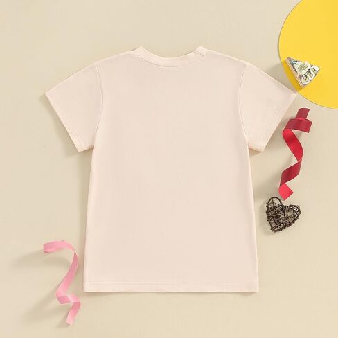 BULINGNA Kids Toddler Baby Girl Birthday T-Shirt Summer Short Sleeve Numbers Embroidery Tee Tops Birthday Outfit Gift 1-6T in Saudi Arabia