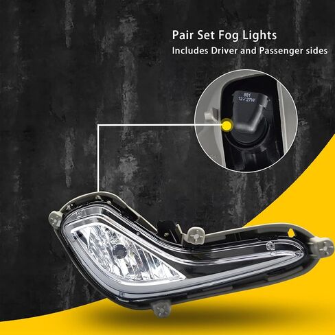 مصابيح الضباب متوافقة مع 2019 2020 2021 Hyundai Tucson LED أضواء النهار الجري مع مصابيح الهالوجين H8 استبدال مصابيح الضباب الأمامية للقيادة in Kuwait