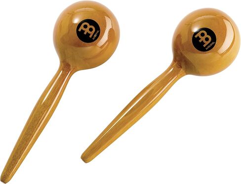 Meinl Percussion MWM2AM Traditional Wood Round Maracas, Amber Finish in Saudi Arabia