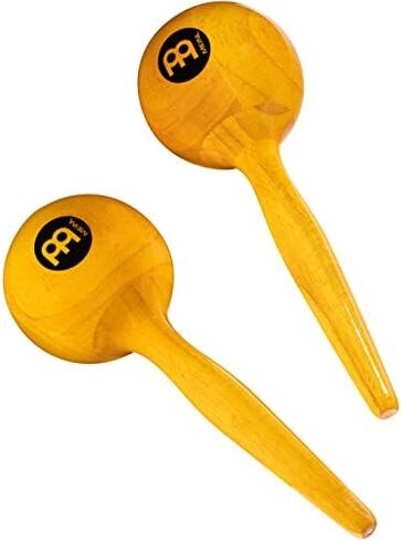 Meinl Percussion MWM2AM Traditional Wood Round Maracas, Amber Finish in Saudi Arabia