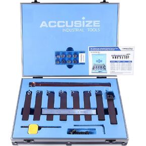 Accusize Industrial Tools 3/4" 9 Pieces/Set, Indexable Carbide Turning Tools and Boring Bar, 2988-0034 in Saudi Arabia