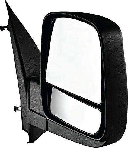 Dependable Direct Passenger Side Textured Side View Mirror for 08-14 Chevy Express & GMC Savana 1500, 08-17 Chevy Express 2500 3500, GMC Savana 2500 3500 - with Blind Spot Corner Glass - GM1321395 in Kuwait