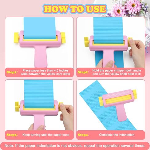 Paper Crimper Tool Wave Shape Making Crimper Tool, Pletpet Small Paper Crimper for Crafts DIY Arts Card Stock and Scrapbooking Decoration Making（Blue） in Kuwait