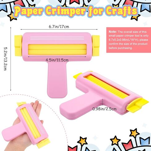 Paper Crimper Tool Wave Shape Making Crimper Tool, Pletpet Small Paper Crimper for Crafts DIY Arts Card Stock and Scrapbooking Decoration Making（Blue） in Kuwait