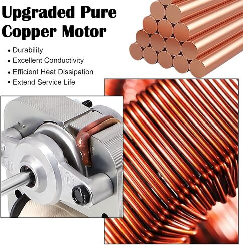 محرك مروحة Hiorucet BP27 وعجلة منفاخ لـ Nutone Broan 688 663 678 671 659 662 668 670 689 669 مروحة تهوية 688-C، 678-C، 688-E، N678-C، 678-F، 678-D قطع غيار مروحة عادم الحمام ، 50 قدم مكعب في الدقيقة in Kuwait