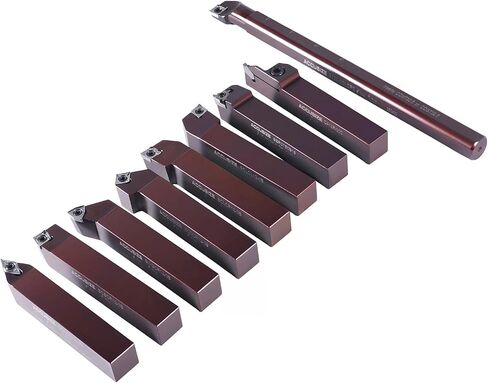 Accusize Industrial Tools 3/4" 9 Pieces/Set, Indexable Carbide Turning Tools and Boring Bar, 2988-0034 in Saudi Arabia