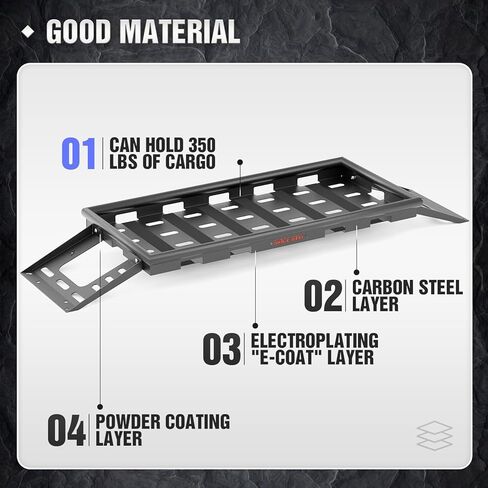 Rear Cargo Rack Basket Compatible with 2021 2022 2023 2024 Ford Bronco 4 Door Hardtops, Interior Luggage Carrier Storage Shelf (Excluding Softtop or Sport) in Kuwait