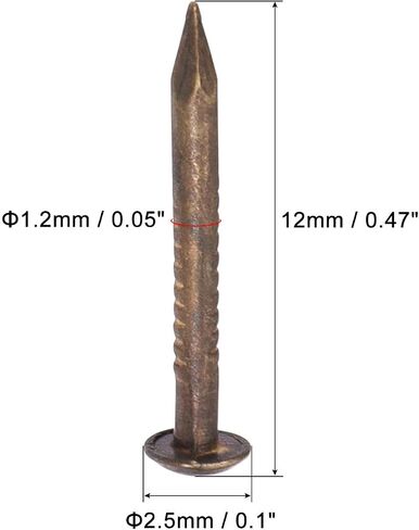 uxcell Small Tiny Brass Nails 1.2x12mm for DIY Wooden Hardware Accessories 100pcs in Saudi Arabia